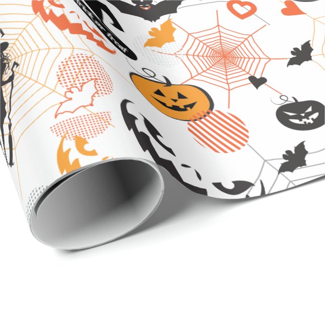 Halloween Product Merchandising - Treat eller Tric Presentpapper (Rullad Hörn)