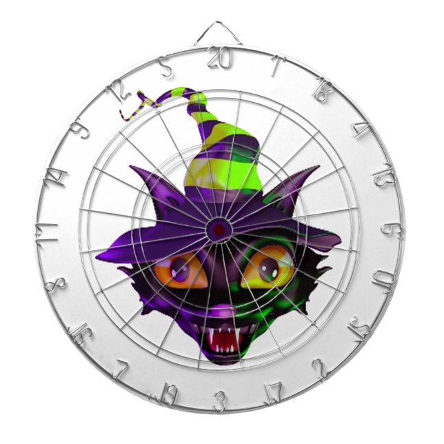 Halloween ProfiltInk Dart Board/Spooky Cat Darttavla (Framsidan)