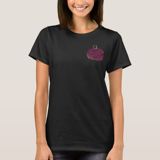 Halloween Psychedelic Pumpkin T-Shirt (Framsida)