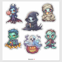 Halloween Psychokompisar Cute Tecknad Monsters