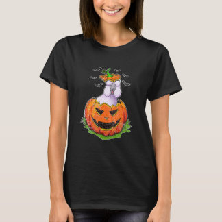 Halloween Pudel Hundälskares Pumpkin Jack o lanter T Shirt