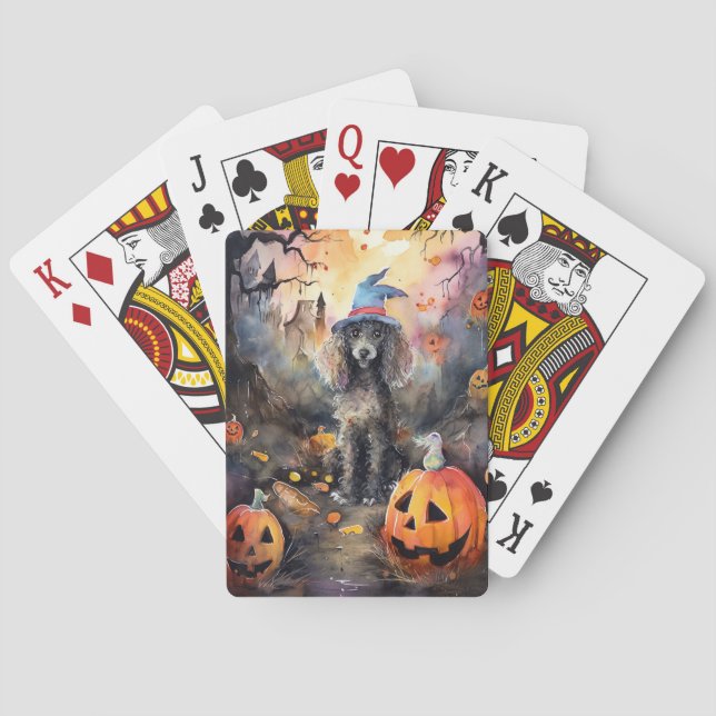 Halloween Pudel med påssjuka Casinokort (Baksidan)