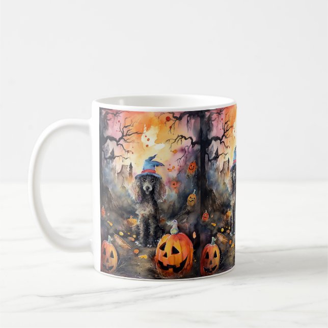 Halloween Pudel med påssjuka Kaffemugg (Vänster)