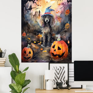 Halloween Pudel med påssjuka Poster