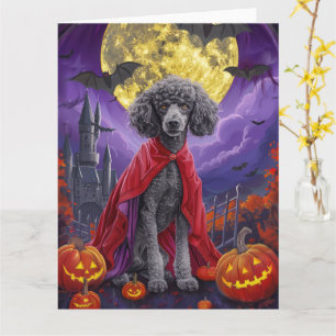 Halloween Pudel Vampire Pumpkins Scary Kort