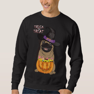 Halloween Pug Bus eller godis Classic T-Shirt 199 Lång Ärmad Tröja