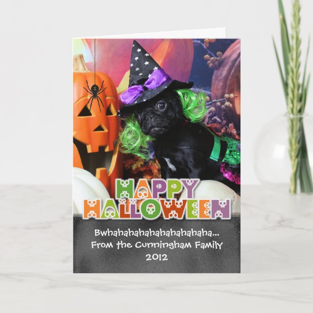Halloween - Pug - Daisy Mae Kort (Framsida)