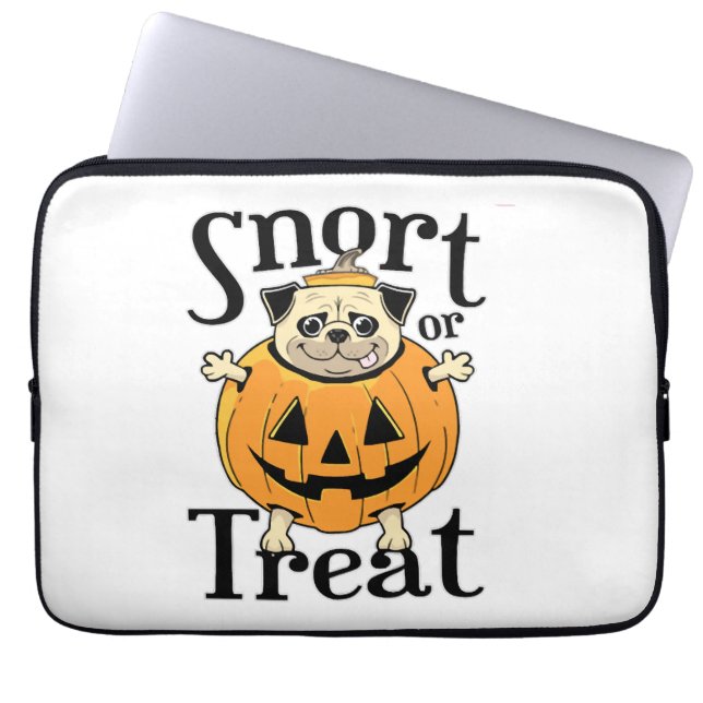 Halloween Pug Laptop Fodral (Framsidan)