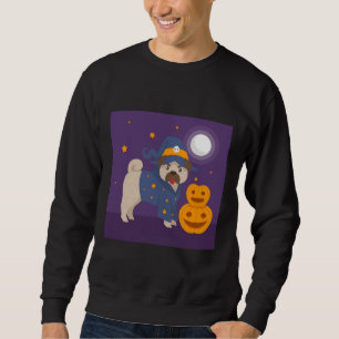 HALLOWEEN PUG MED PUMPKIN Essential T-Shirt 220 Lång Ärmad Tröja