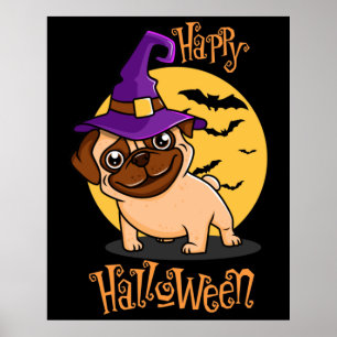 Halloween Puggy Affisch