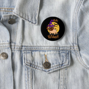 Halloween Puggy Button Knapp