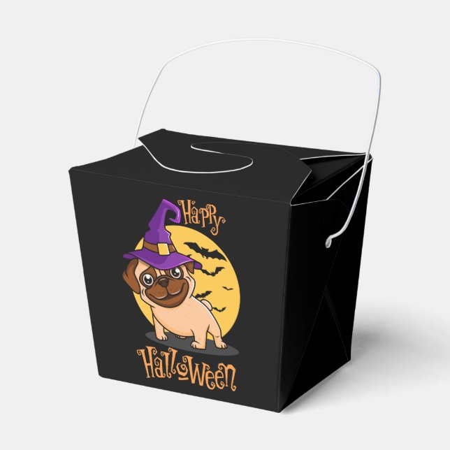 Halloween Puggy Favor Box Presentaskar (Framsidan Sidan)