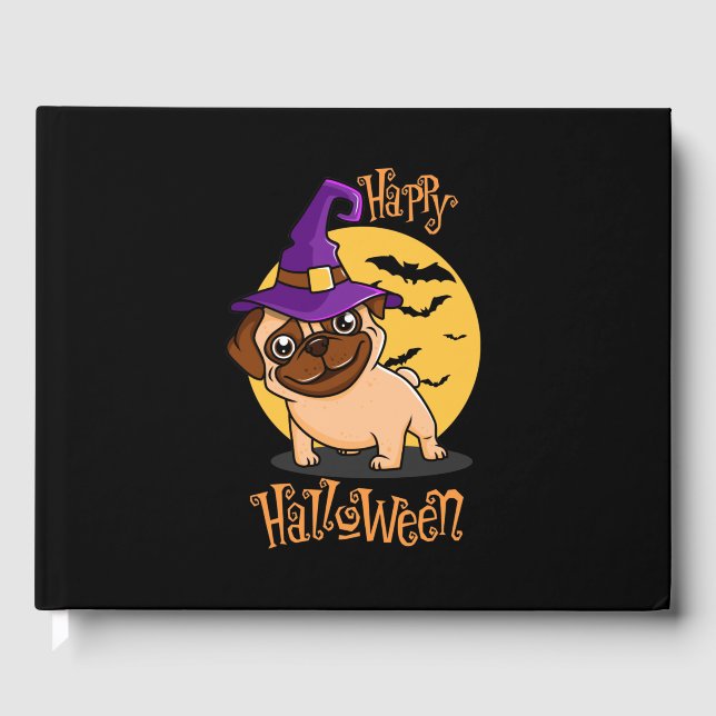 Halloween Puggy Gästbok (Framsida)