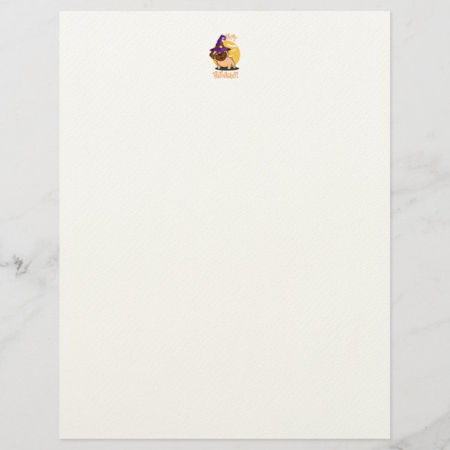 Halloween Puggy Letterhead Brevhuvud (Framsida)