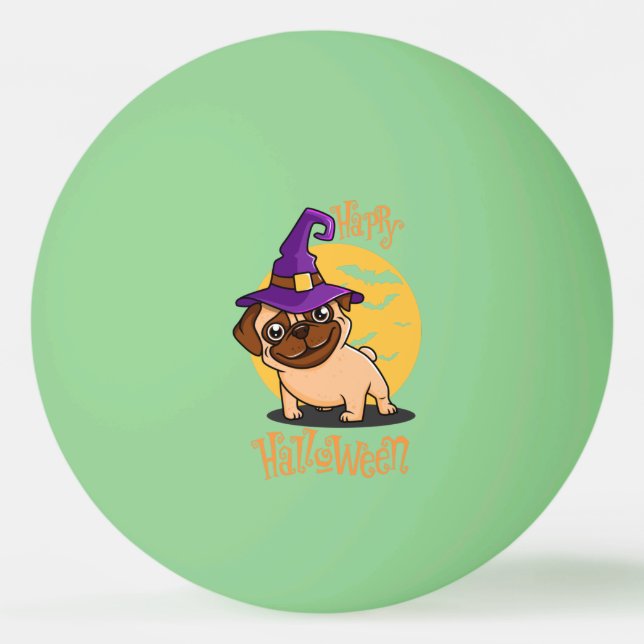 Halloween Puggy Ping Pong Bollar (Framsidan)
