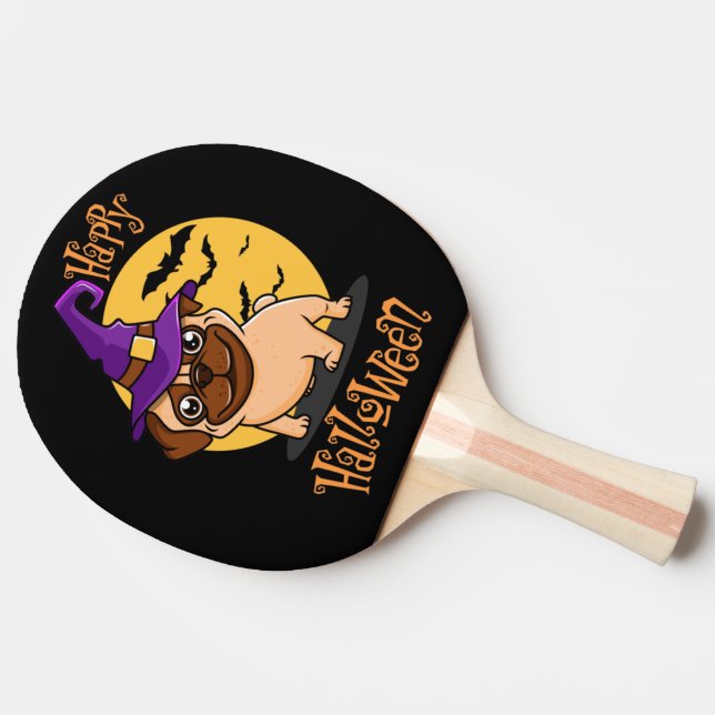 Halloween Puggy Ping Pong Paddle Pingisracket (Sidan)