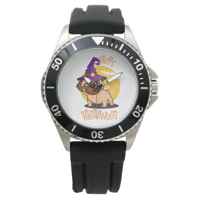 Halloween Puggy Watch Armbandsur (Framsida)