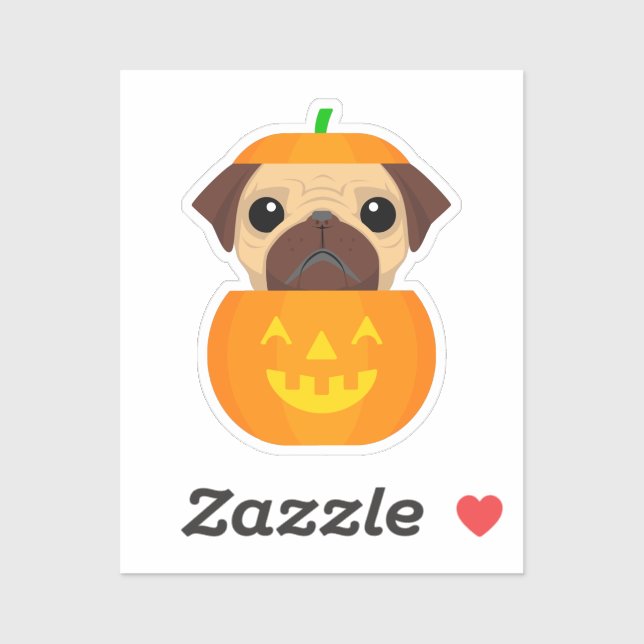 Halloween Pugkin Sticker Klistermärken (Ark)