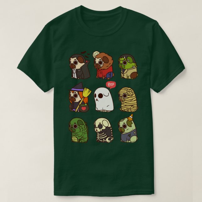 Halloween Puglie T Shirt (Design framsida)
