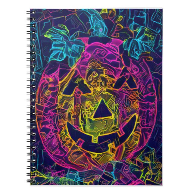 Halloween-pumkin A.I. roligt för foto Anteckningsbok (Framsidan)