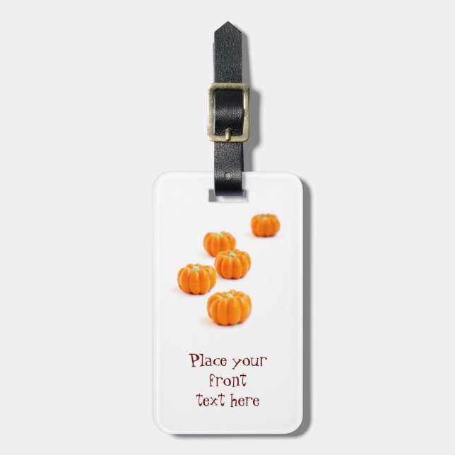 Halloween pumkin candy bagagebricka (Vertikal Framsida)