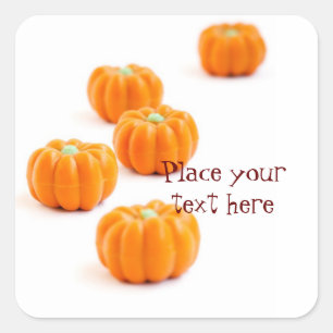 Halloween pumkin candy fyrkantigt klistermärke
