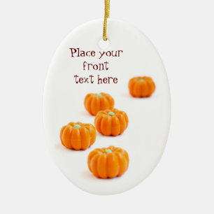 Halloween pumkin candy julgransprydnad keramik