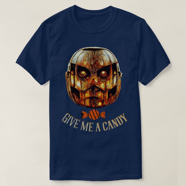 Halloween pumkin candy t shirt (Design framsida)
