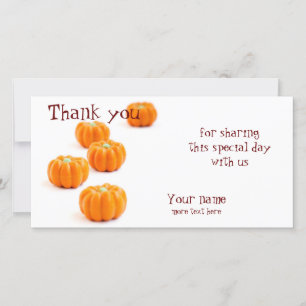 Halloween pumkin candy tack kort