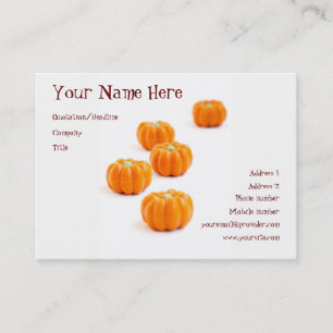 Halloween pumkin candy visitkort