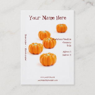 Halloween pumkin candy visitkort
