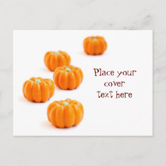 Halloween pumkin candy vykort