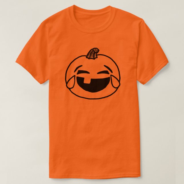 Halloween-pumkin emoji shirt skrattemoji group t (Design framsida)