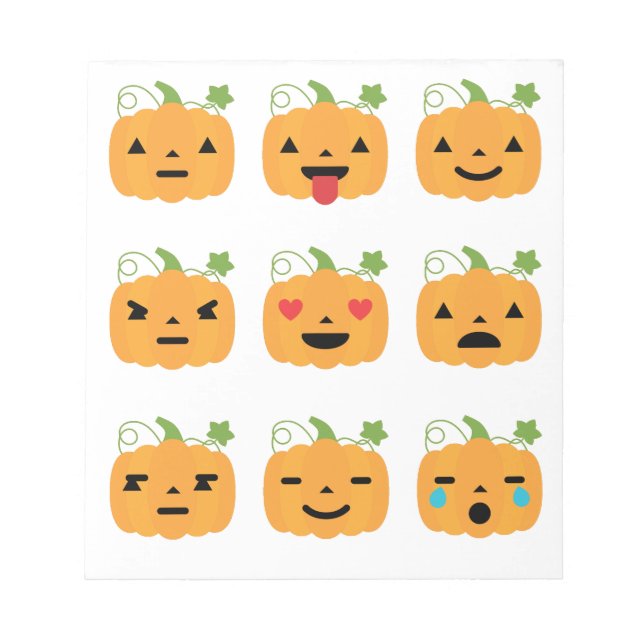 halloween pumkin emojis anteckningsblock (Framsida)