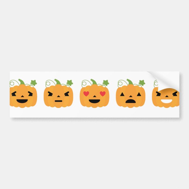 halloween pumkin emojis bildekal (Framsidan)