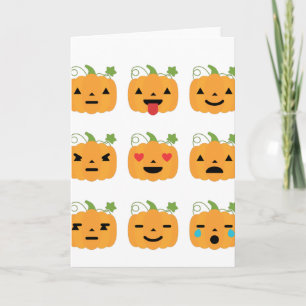 halloween pumkin emojis kort
