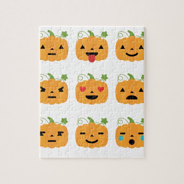halloween pumkin emojis pussel (Vertikal)