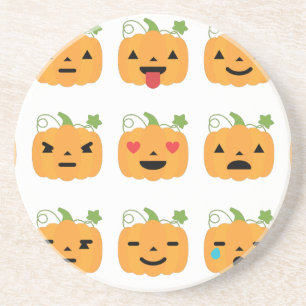 halloween pumkin emojis underlägg sandsten