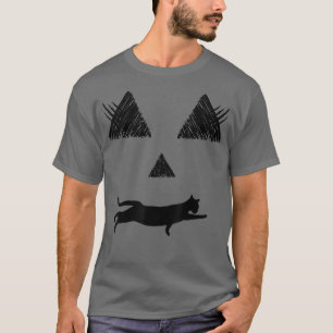 Halloween pumkin ögonfransar jack o lantern fac t shirt