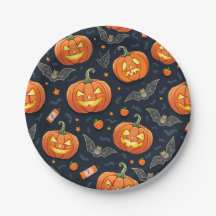 Halloween Pumkin-papper platta