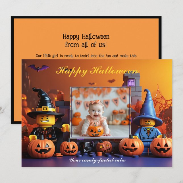 Halloween-pumkin Patch Trick-or-Treaters Kort (Fram/baksida)