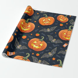 Halloween Pumkin Wrapping Papper Presentpapper
