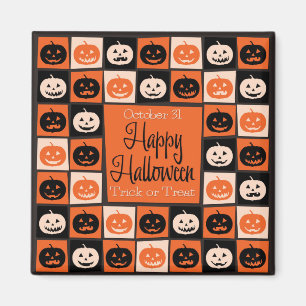 Halloween-pumkinmosaik Magnet