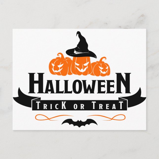 Halloween Pumkins Postard Vykort (Framsida)