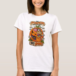 Halloween Pumpa Anatomi Rolig 100% Skräck T Shirt