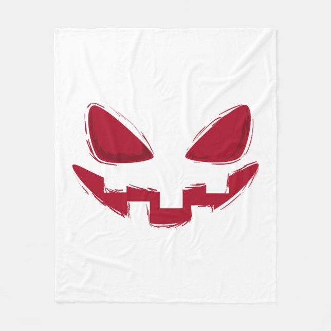 Halloween-pumpa ansikte   fleecefilt (Framsidan)