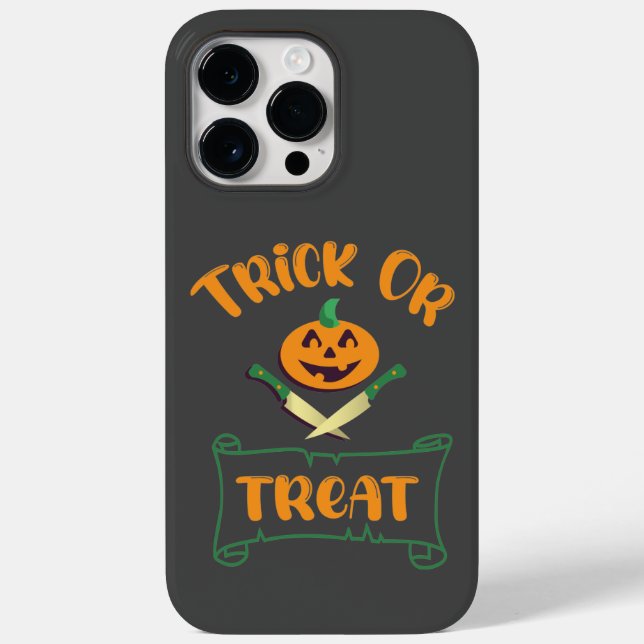 Halloween pumpa ansikte med trick or treat och död (Baksida)