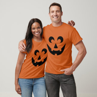 Halloween Pumpa Ansikte Skruvad Grafik T Shirt
