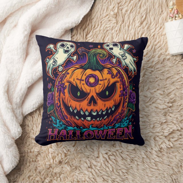 Halloween,Pumpa Avskedar : Natt för Spöken Kudde (Filt)