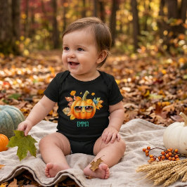 Halloween Pumpa Baby Personlig Höst Outfit  T Shirt